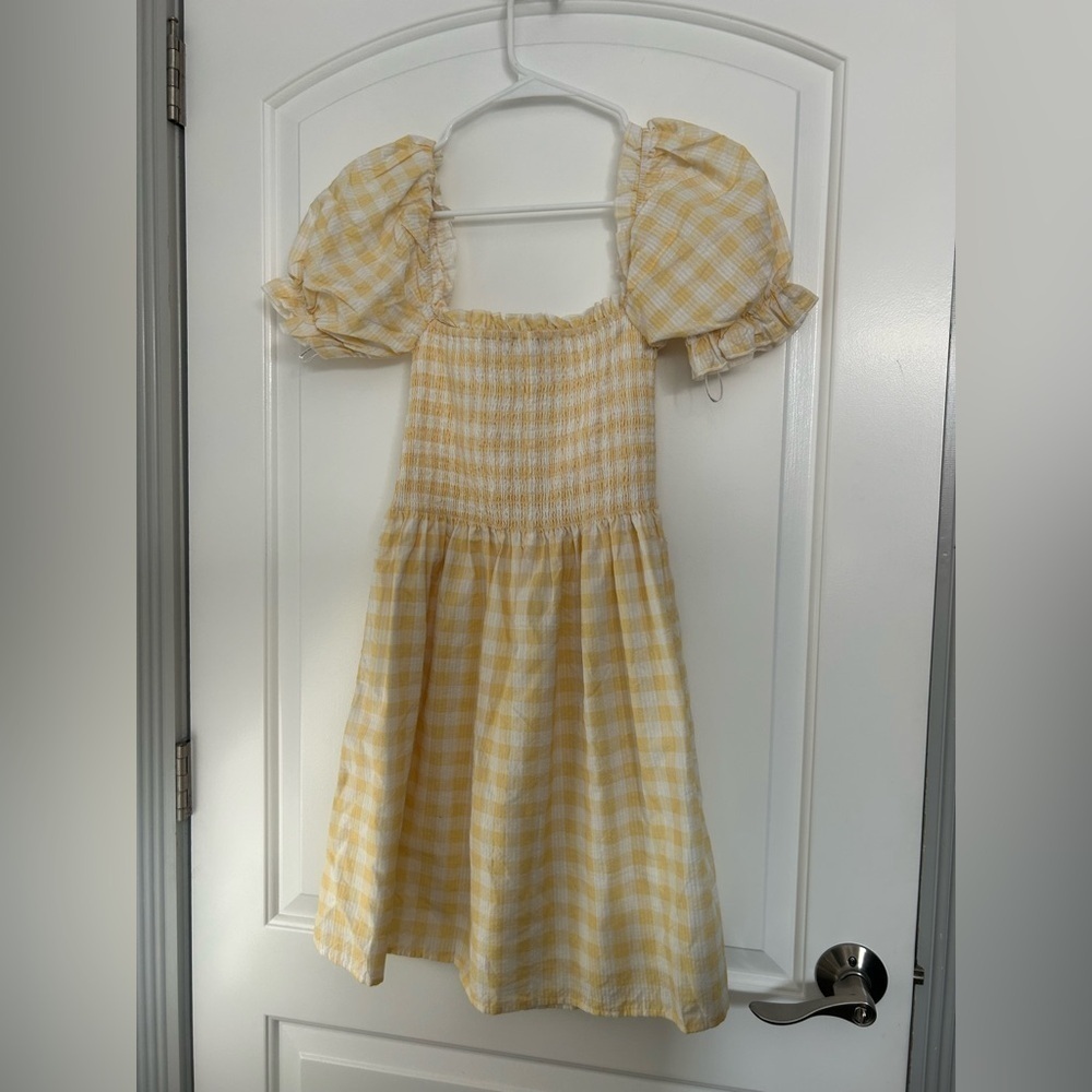 CHARLIE HOLIDAY Sienna yellow gingham mini dress size 8 NWT cottage core chic - Picture 4 of 14